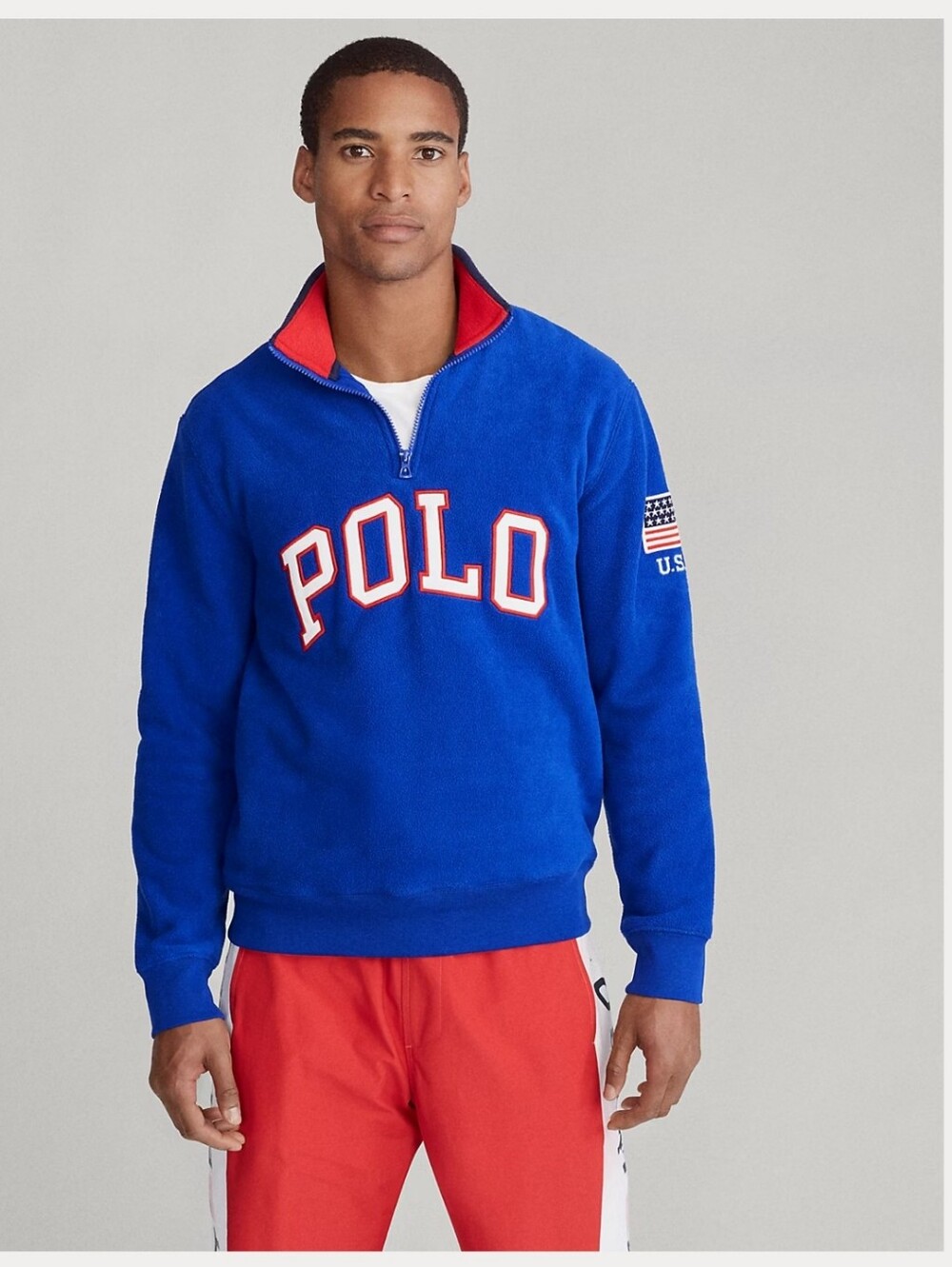 Polo by Ralph Lauren Royal Blue Quarter-Zip with Red Trim